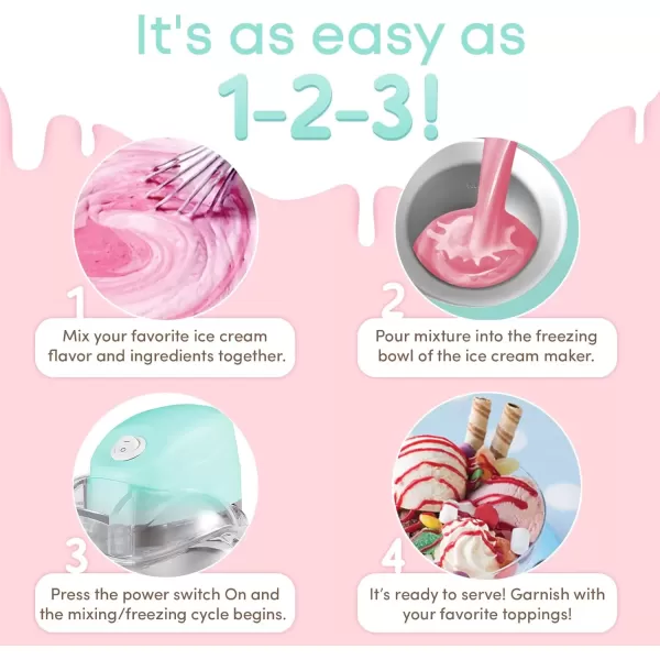 Ice Cream & Ice Cream Makers Collection Elite EIM520M 1 Quart Automatic Easy Homemade Electric Ice Cream Maker, Frozen Yogurt, Sorbet, Gelato Treat, with Recipes, Mint(Spearmint) - Image 5