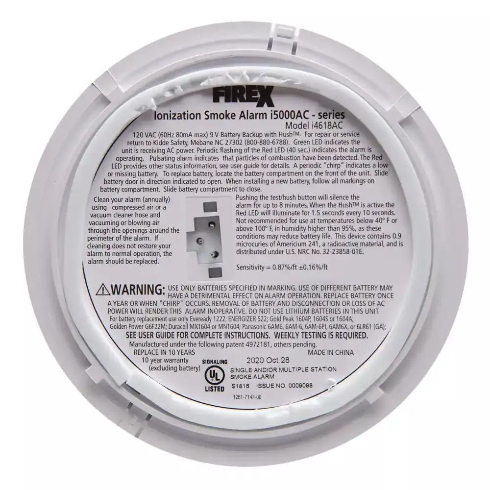 2025 Firex 4-Pack Hardwired Smoke Detector with Ionization Sensor - Image 4