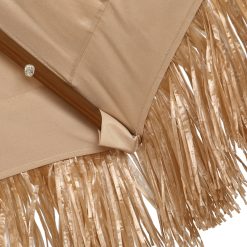 Alternative view of Autlaycil 9FT Double Tiers Solar LED Lights Thatched Tiki Umbrella, Outdoor, Pool, Patio, Beach