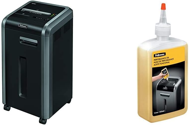 Fellowes Powershred 225Ci Shredder | 100% Jam Proof, 20-Sheet, Cross-Cut, Commercial Grade | 3825001 Model, Black - Image 2