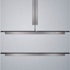 Bosch – 800 Series 20.5 Cu. Ft. 4-Door French Door Counter-Depth Smart Refrigerator – Stainless steel