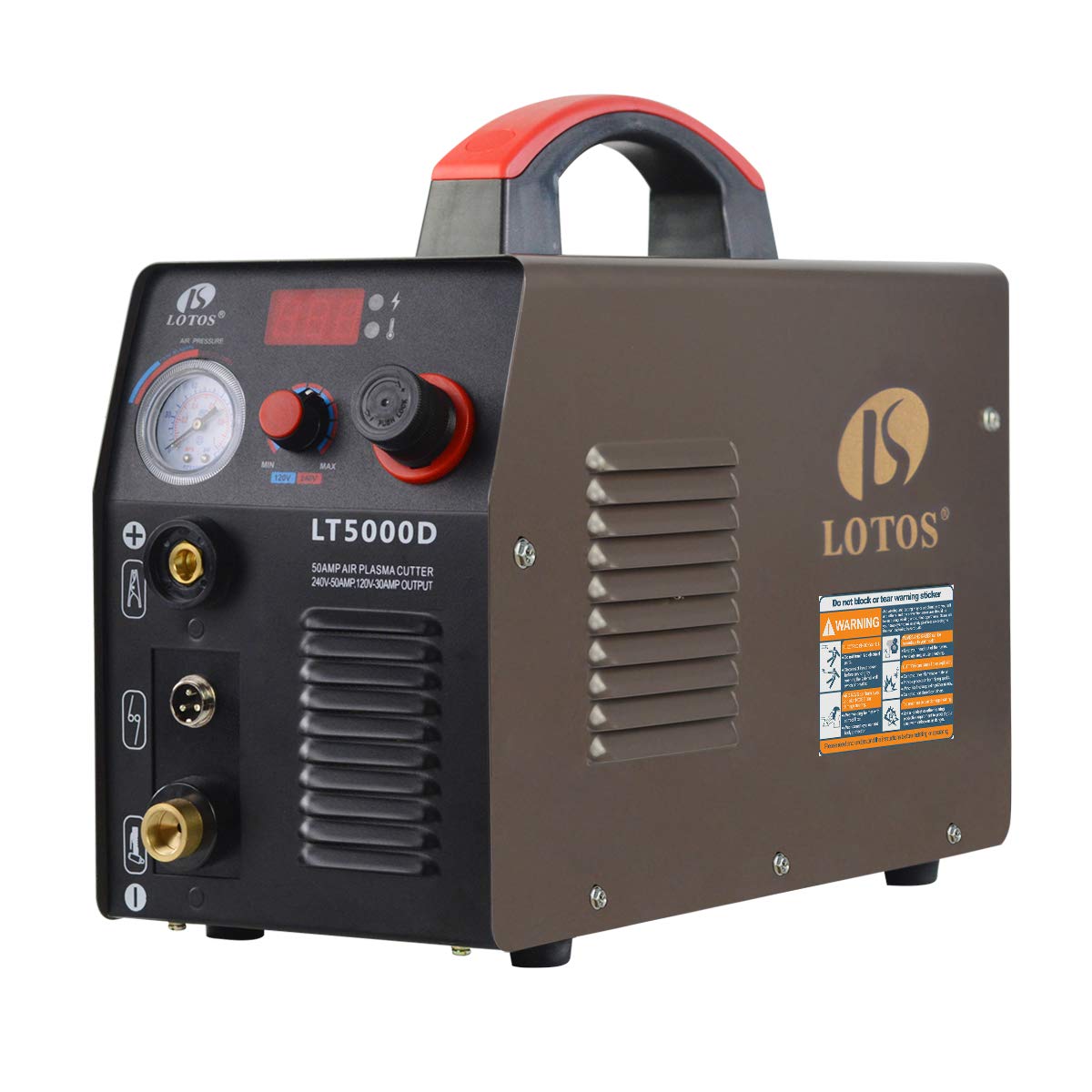 Lotos LT5000D Plasma Cutter 50Amps Dual Voltage Compact Metal Cutter 110/220V AC 1/2 Clean Cut
