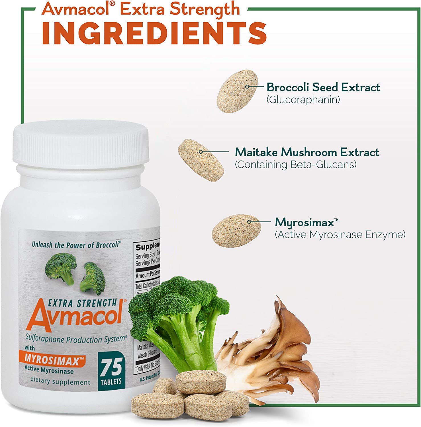 Avmacol Extra Strength Sulforaphane Production System for Immune Support, 75 Tablets - Image 3