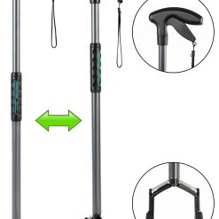 Handy Cane All-in-One Walking Aid with Built-in Reacher Grabber-Medium