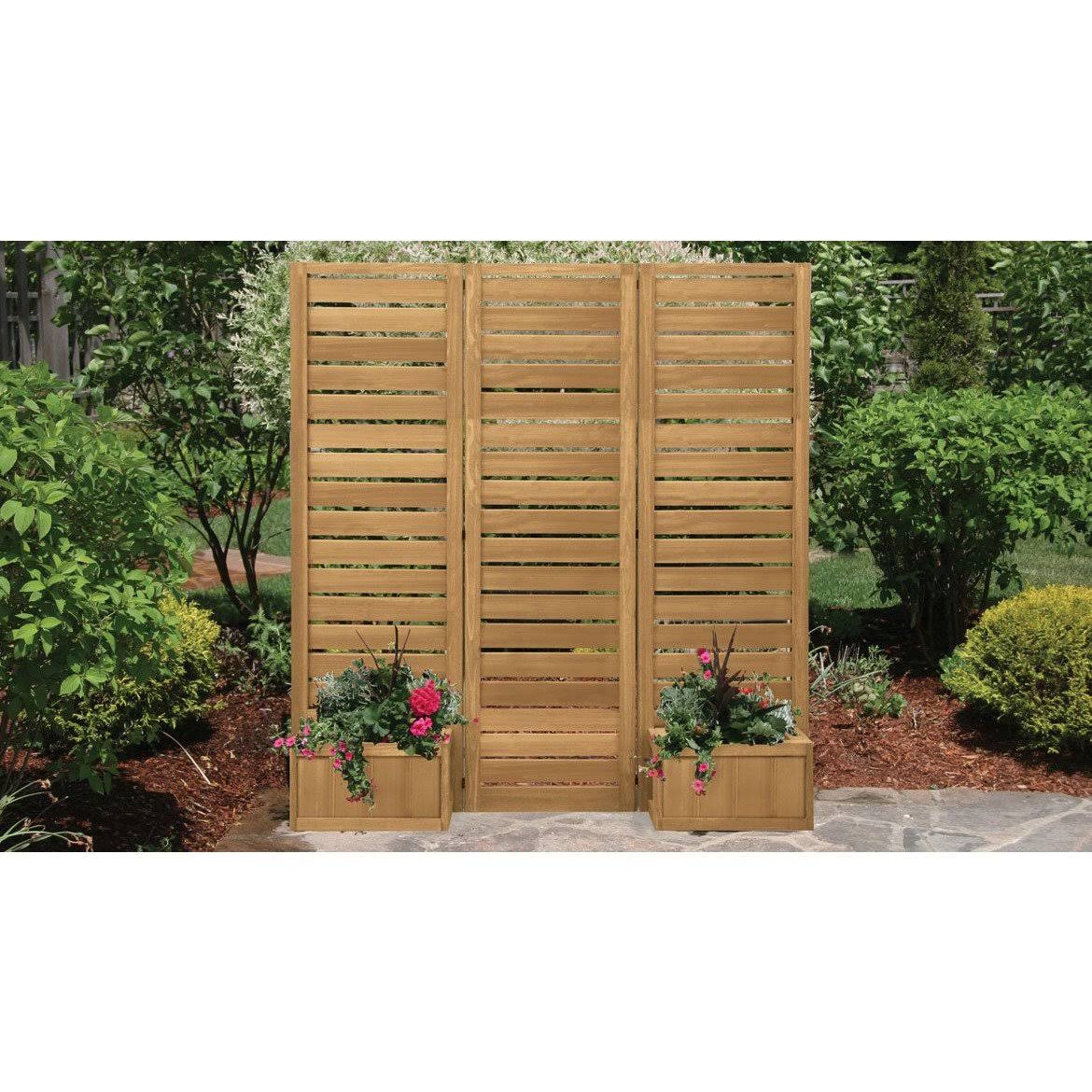 Yardistry Fusion Privacy Screen with Planters - Image 9