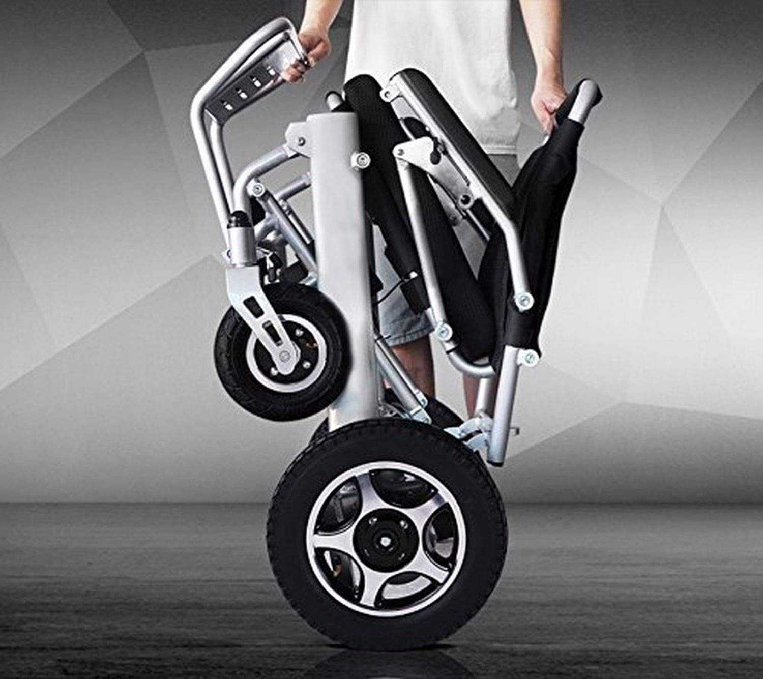 Fold & Travel Lightweight Motorized Electric Power Wheelchair Scooter, Aviation Travel Safe Electric Wheelchair Foldable Heavy Duty Power Wheel Chair - Image 8