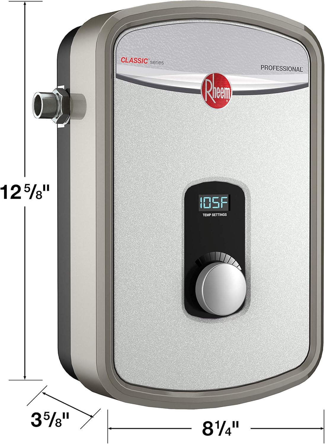 Rheem Professional Classic Tankless Electric RTEX-11 Water Heater, Gray - Image 2