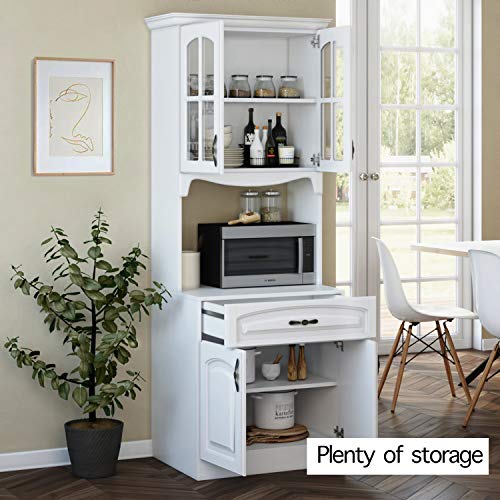 Living Skog Kitchen Cabinet with Storage Shelves and Microwave Stand - Image 8