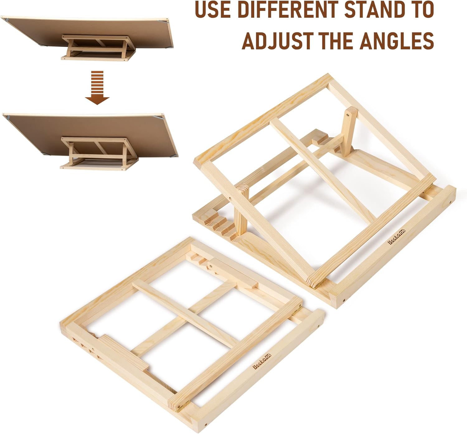 Becko US Puzzle Board & Bracket Set/Wooden Puzzle Board Kit/Jigsaw Puzzle Plateau – with Puzzle Board for Up to 1500 Pieces - Image 4